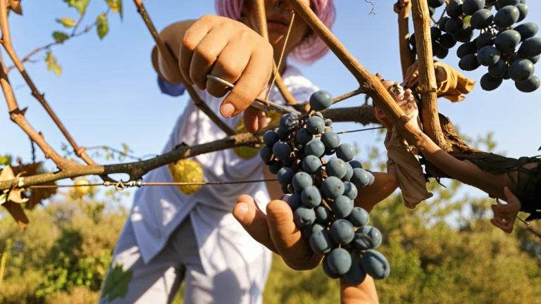 production de vin en chute