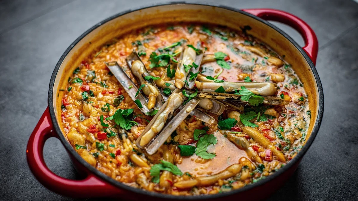 arroz de lingueirão