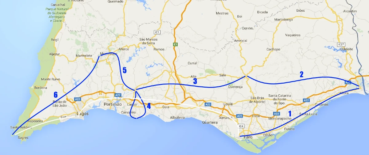 carte Via Algarviana