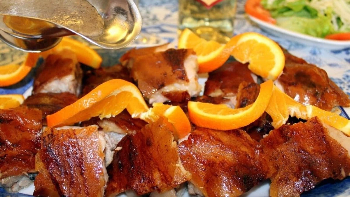 leitão assado à moda da Bairrada