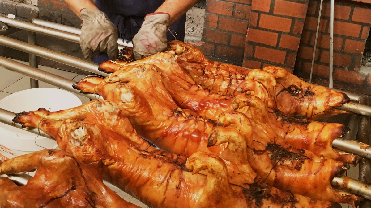 leitão assado à moda da Bairrada