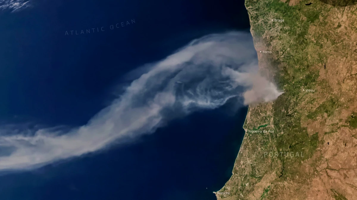 satellite feu Vouzela portugal