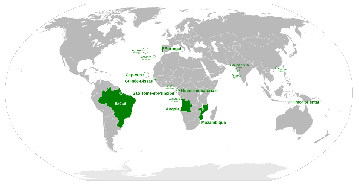 carte monde lusophone